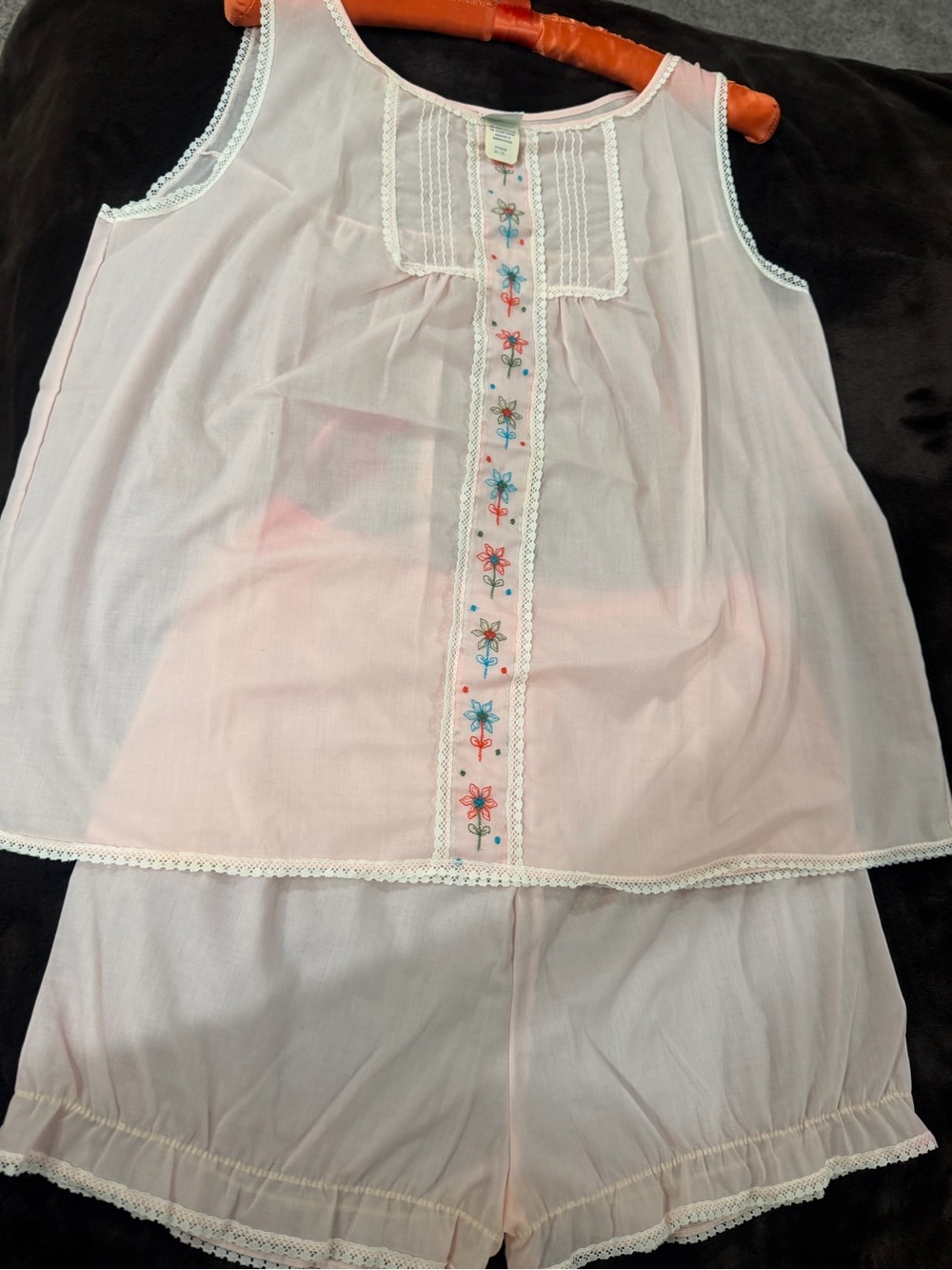 Very Rare 1970s Vintage Gaymode Penneys ILGWU Union Made Pink Pajama Set